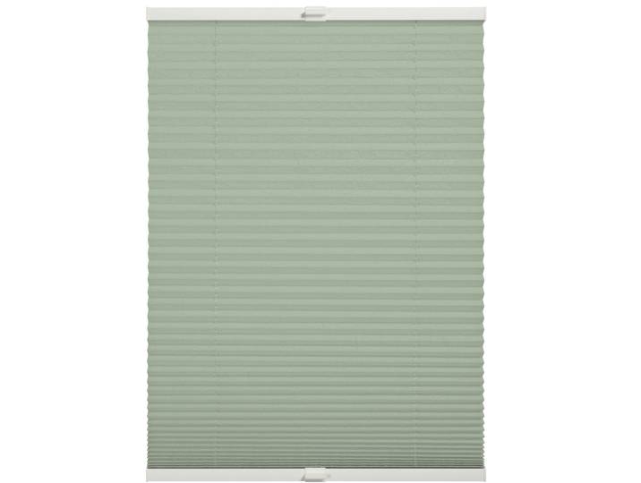 Plissee Milla, mit Bohren, blickdicht , grün, B:40cm H:130cm, Obermaterial: 100% Polyester, SCHÖNER WOHNEN-KOLLEKTION, Plissees, Plissee, verschraubt, silberne oder weisse Rollo-Technik