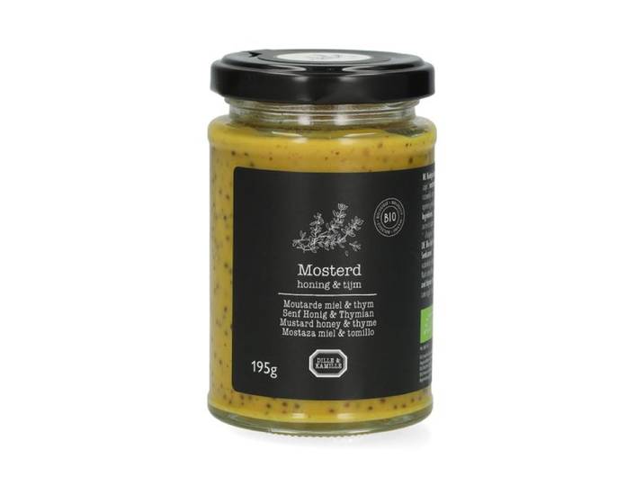 Mosterd honing en tijm, biologisch, 195 gram