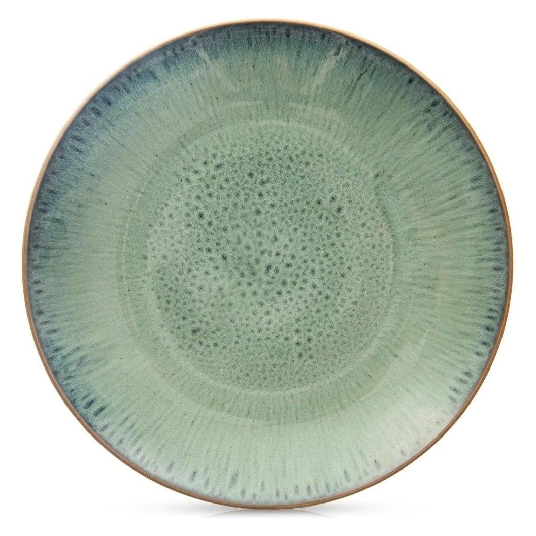 Lumarko Talerz Obiadowy Płytki Ceramiczny Zielony GLAZE 27 cm ORION Szkliwiony (27 cm) (64821688)