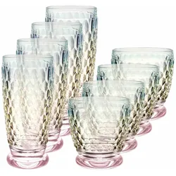 Villeroy & Boch Boston Pearl Longdrink- und Wasserglas-Set, Trinkgläser, Mehrfarbig