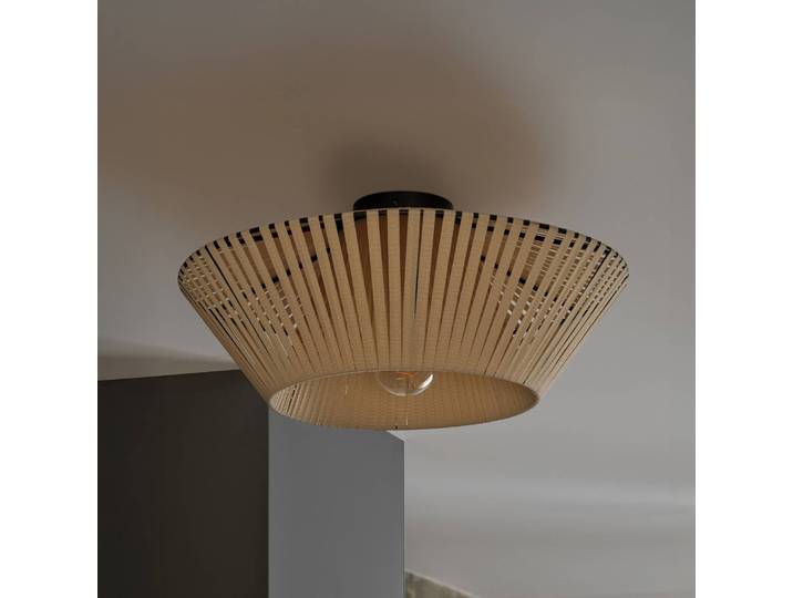 OSRAM Deckenlampe Decor Stripes, dimmbar, creme / amber, für Wohn- / Esszimmer, Textil / Stoff / Seide, Deckenlampe