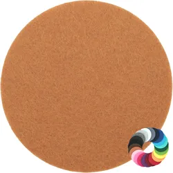 BIASTO - Premium Filz Untersetzer - rund 10cm - Farbe: ocker (HF022). Design Glas-Untersetzer für Getränke, Tisch, Bar, Tasse, Vase
