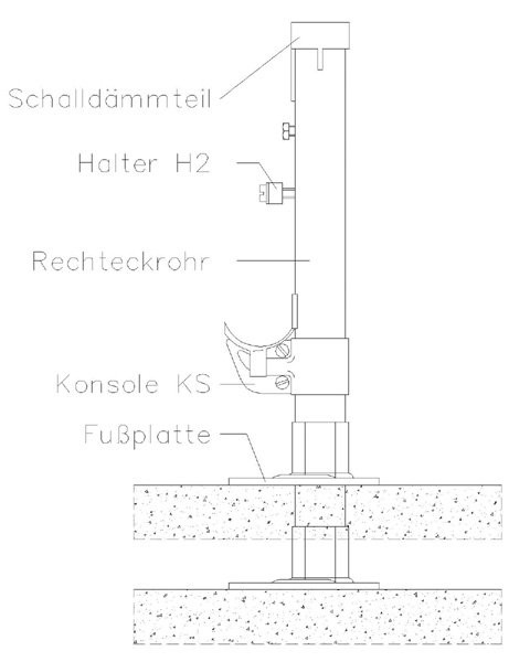 Zehnder Zubehör Standkonsole STF 2 H: 910 weiß RAL 9016, 719121 719121