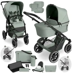 ABC Design Kombikinderwagen Salsa 5 Air inkl. Wickeltasche, Moskitonetz und Regenschutz, gruen