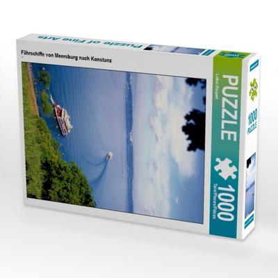 CALVENDO Puzzle Fährschiffe von Meersburg nach Konstanz | 1000 Teile Lege-Größe 64x48cm Foto-Puzzle für glückliche Stunden