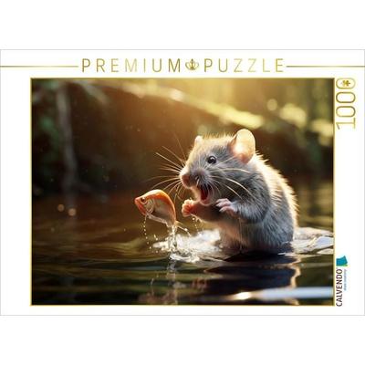 CALVENDO Puzzle Ein Motiv aus dem Kalender 'Ein Jahr im Leben von Familie Maus' | 1000 Teile Lege-Größe 64x48cm Foto-Puzzle für glückliche Stunden