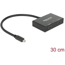 DELOCK Displayport Splitter 1 mini DP Eingang -> 2x H