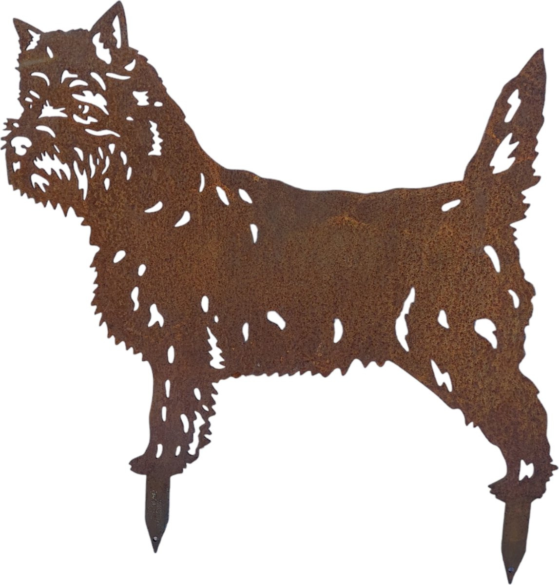 Metalendier Tuinbeeld Cairn Terrier van Cortenstaal - 45 x 53 cm
