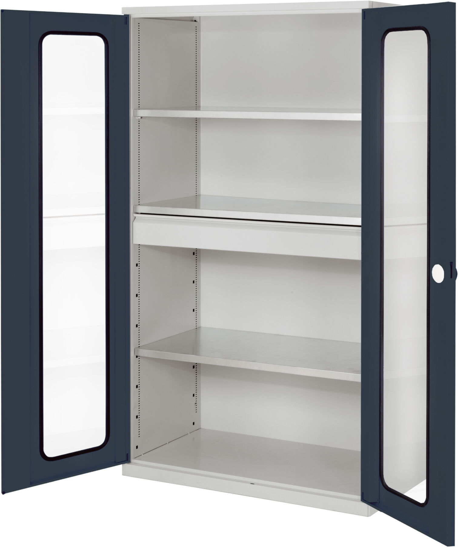 Kappes Großvolumenschrank RasterPlan RAL 7035/7016 Sichtfenster Ausstattung 2 (1785.02.5024)