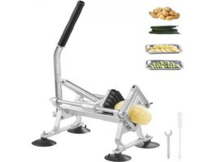 VEVOR Trancheuse à Légumes Fruits Manuelle 12,7 mm, Coupe-Légumes Commercial en Acier Inoxydable et Alliage d'Aluminium, avec Pieds Antidérapants, pour Radis, Oignons, Pommes de Terre, Cuisine