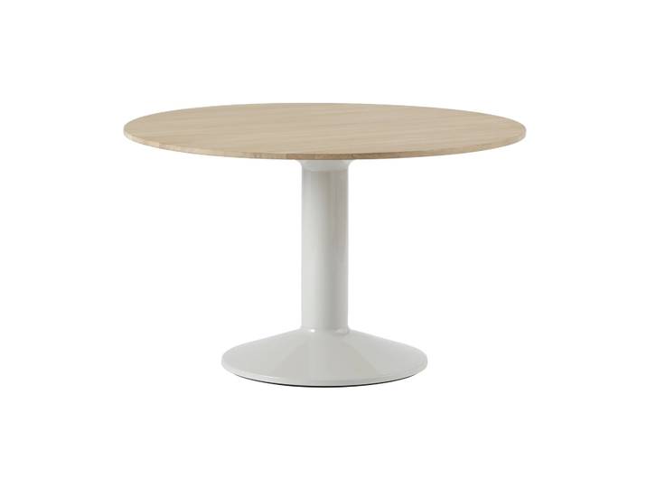 Muuto Table à pied central Midst Oiled oak-grey, Ø120 cm
