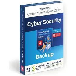 Acronis Cyber Protect Home Office Advanced - 3 Computer + 500GB Cloud Storage - 1 year subsc für Windows & Mac OS & iOS & Android