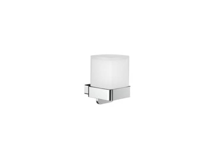 emco loft vloeibare zeepdispenser, wandmontage, met tuimelaar, mat kristalglas, 052100103, Kleur: chroom