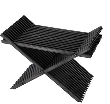 Butler Lucan 15.5 in. Seat Height Iron X-Base Slatted Stool