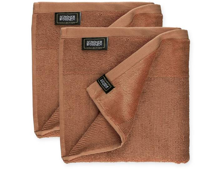 Handtücher Sense , braun (rost), B:50cm L:100cm, Frottee, Obermaterial: 100% Baumwolle, SCHÖNER WOHNEN-KOLLEKTION, Handtücher, Handtücher, mit Velourborte, hautschmeichelnde Airtouch Qualität, super weich