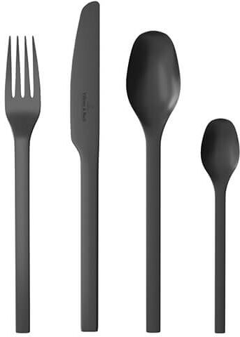 Villeroy & Boch Manufacture Rock Noire 16 Piece Cutlery Set