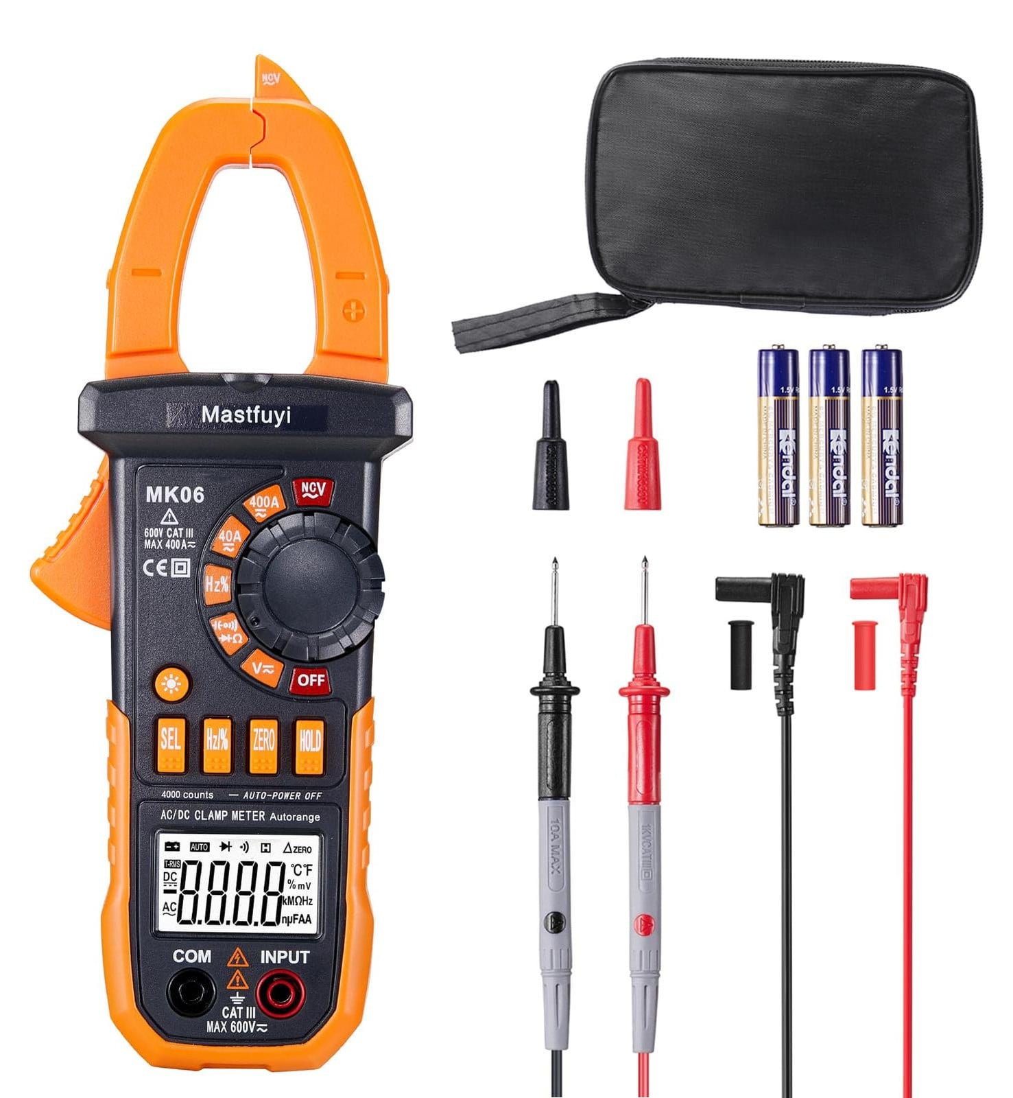Lustrens Digitale stroomtang multimeter met 4000 counts TRMS Auto Range