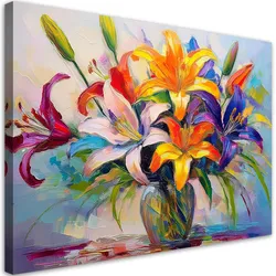 WANDBILD lilien blumenstrauß