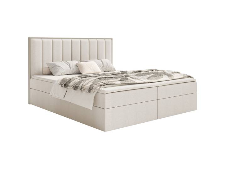 Kontinentales Bett 180x200 cm Togents mit Stauraum und Topper,