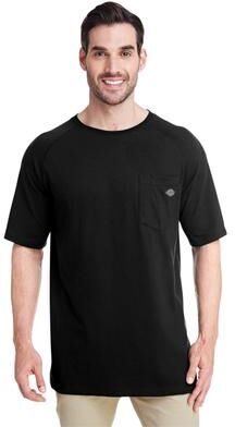 Dickies SS600 Men's 5.5 oz. Temp-IQ Performance T-Shirt in Black size 2XL   Cotton Polyester