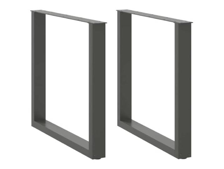 HGDFWRQW Esstischbeine U-Form 2er Set Tischkufen 80x72cm Anthrazit Robuste U-Profile aus pulverbeschichtetem Metall für Esszimmer und Arbeitszimmer mit Ausgleichsfüßen gegen Wackeln.