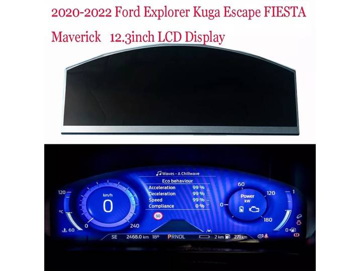 Tableau de bord pour groupe d'instruments, écran LCD Original de 12.3 pouces, pour Ford Explorer Kuga Escape FIESTA Maverick 2020 2021 2022