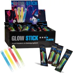 Plantin Knicklicht 15cm 60'ger Display rot gelb gruen blau (60 Stk.)
