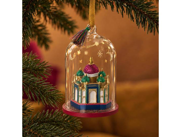 Mehrfarbiger Weihnachtsschmuck mit Taj-Mahal-Glocke