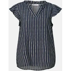 Blusenshirt mit Volant-Ärmeln Blau 38
