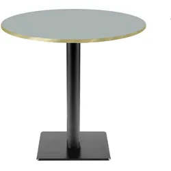 RestooTab - Tisch Milan T Ø70cm grau medio kanten messingfarben
