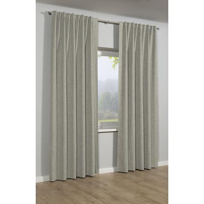 Gardine SEHLBACH "Schal Blackout Struktur" Gr. 1, beige (natur), B:140cm H:175cm, Polyester, Gardinen, Gardine, mit Gardinenband und verdeckten Schlaufen
