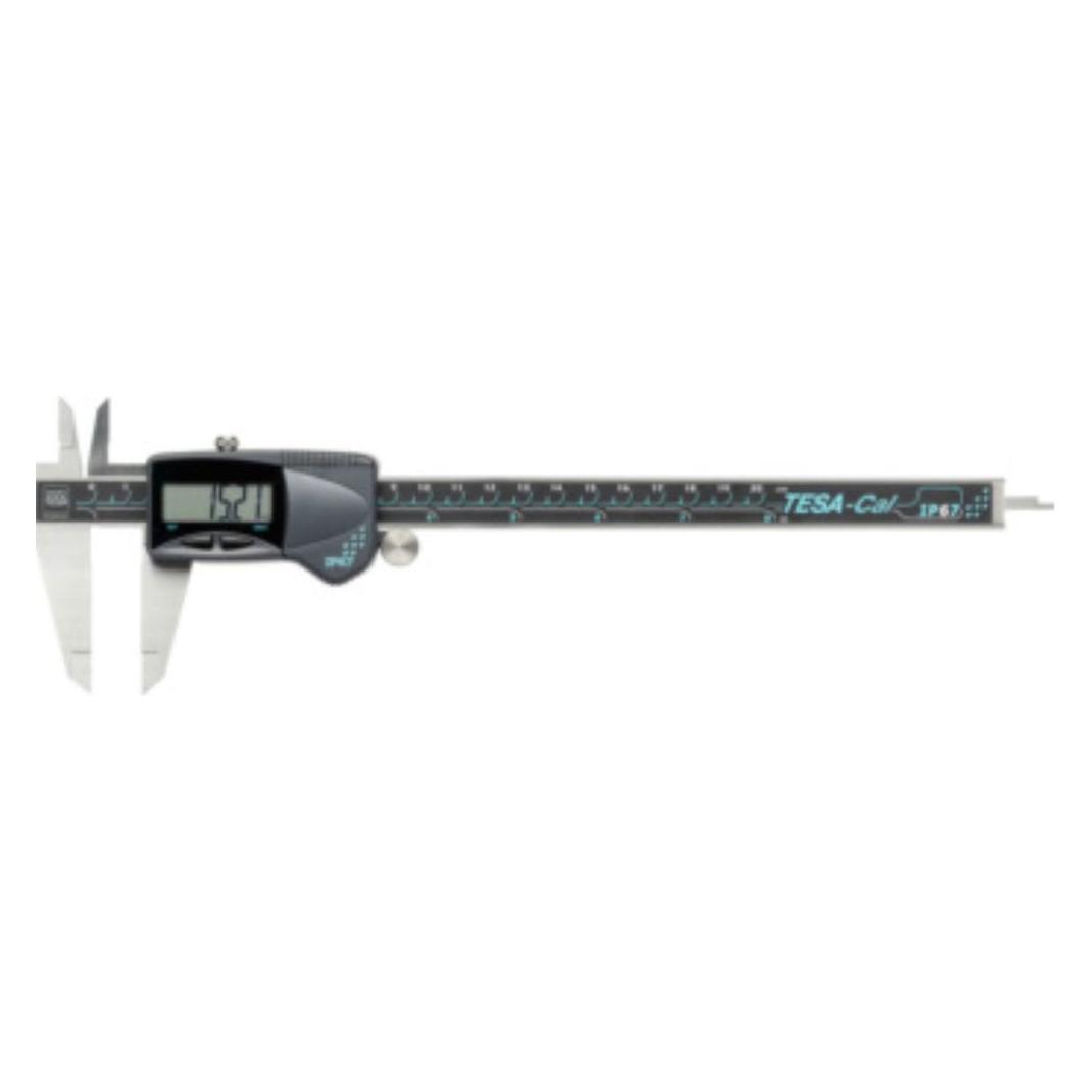 Tesa Technology CAL Digitaler Messschieber IP 67 Messbereich 0-200 mm Antriebsrad eckig (5 cm) (00530142)