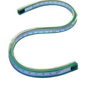 Rumold Kurvenlineal 821040, 40 cm, mit Teilung, aus Kunststoff, flexibel, grün