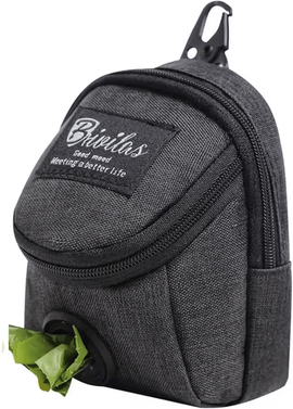 Inspire Curations Portable Dog Training Treat Pouch Hands Free Waist Bag With Poop Bag Dispenser black