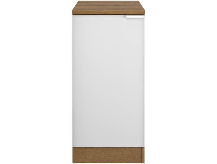 Unterschrank GAMI Eden Küche Unterschrank B.40 1 Tür , weiss (eiche helvezia nachbildung, weiß), B:40cm H:86cm T:60cm, Holzwerkstoff, Schränke, Unterschrank, Unterschrank 1-türig Breite 40 cm