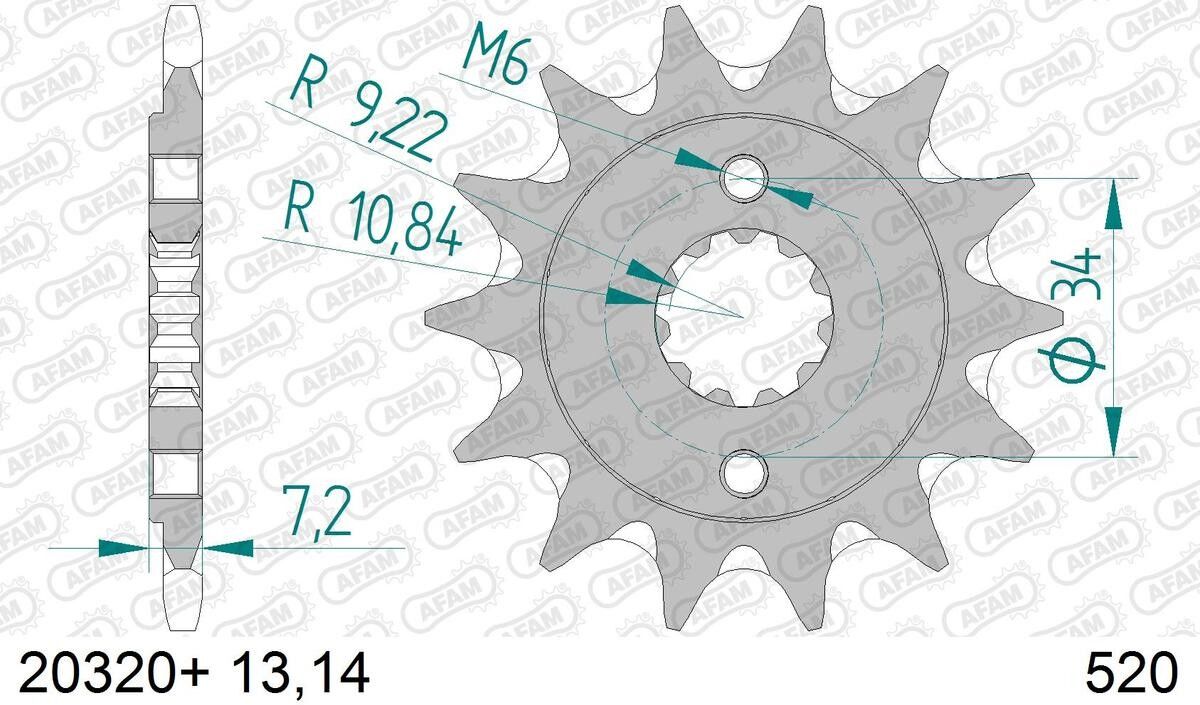 AFAM 20320+14 Chain Pinion