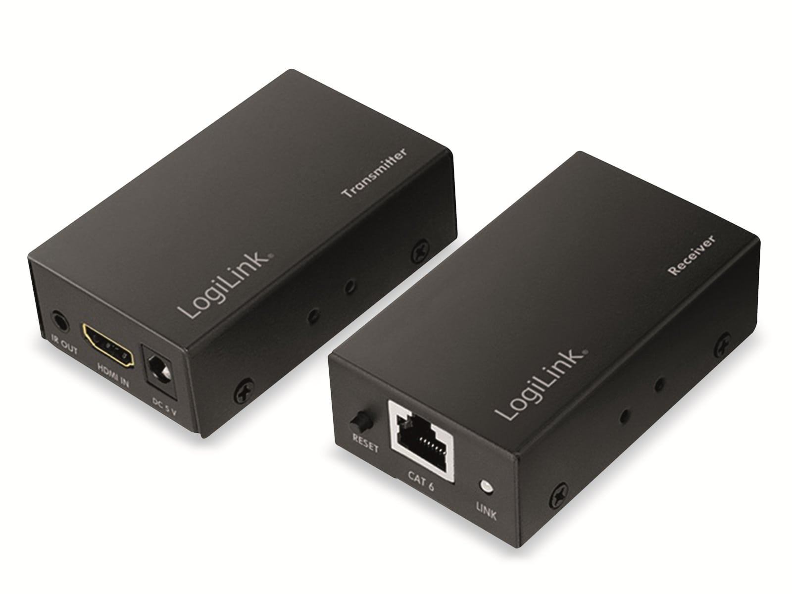 LogiLink HD0023 HDMI-extensieset via LAN met POC/IR-functionaliteit, 60 meter, zwart