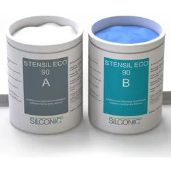 REPLISIL STENSIL ECO 90 Silikon Kautschuk Blau hart knetbar Set