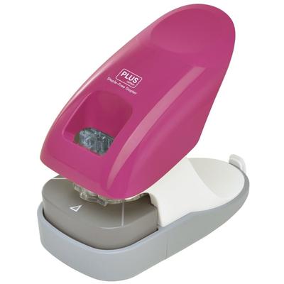 Heftmaschine - pink, klammerloses Heften und Lochen gleichzeitig