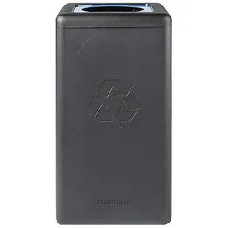 ReinigungsBerater Mülltrennsystem BrickBin Papier Behälter schwarz blau 65 L integrierte Beutelhalterung, aus recycel, Abfalleimer, Blau, Schwarz