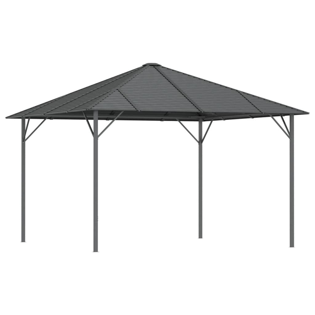 vidaXL Paviljoen met dak, 3x3 meter, antraciet