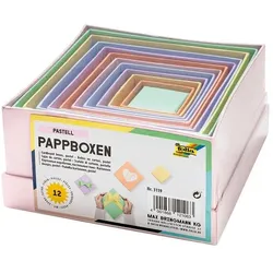 folia Geschenkboxen-Set »PASTELL« 12 Stück