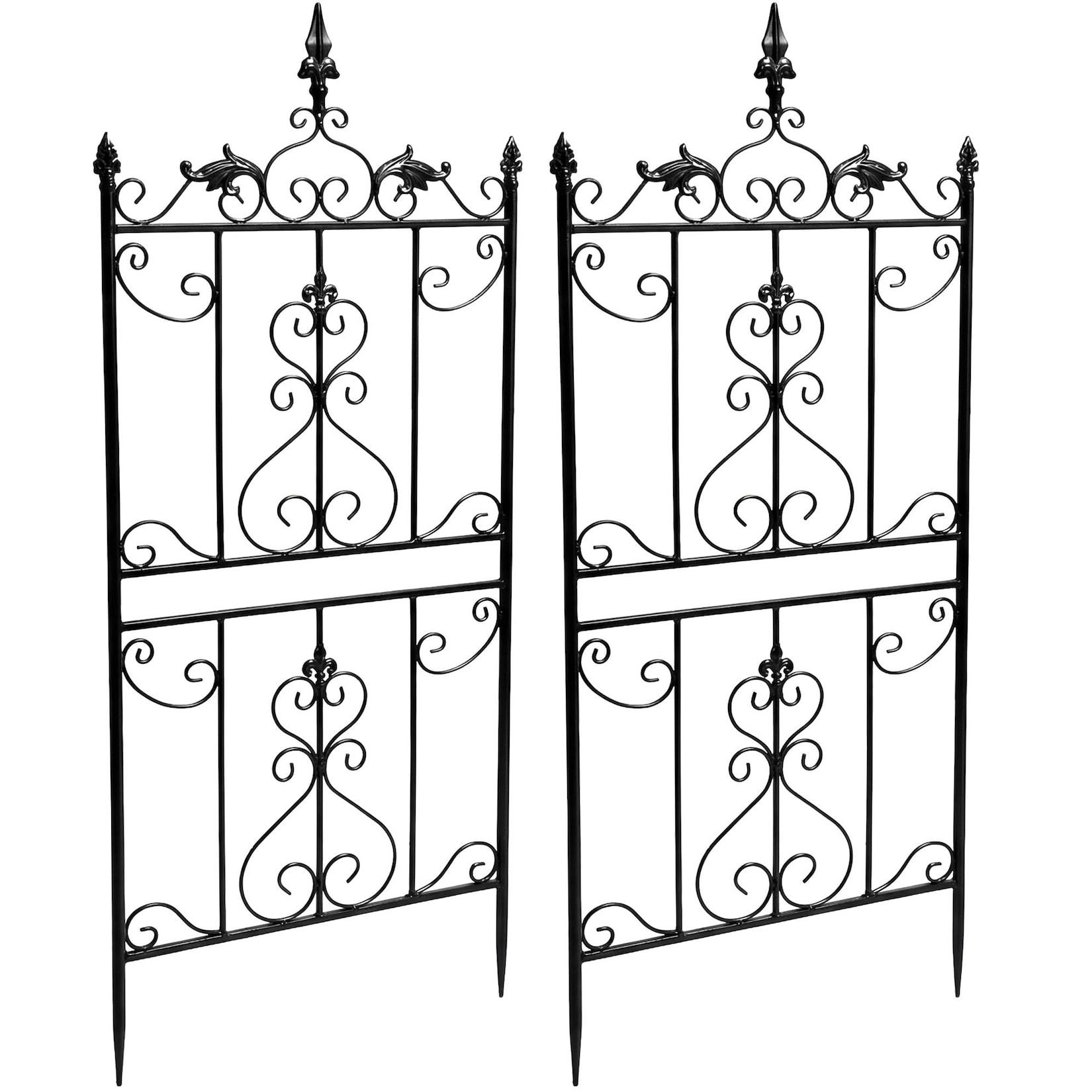 CLP 2er Set Rankgitter Metall Myrte, Rankhilfe für Rosen und Clematis im Landhausstil, Kletterhilfe für Hochbeet, Garten, Balkon oder Terrasse