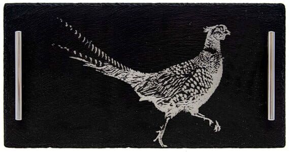 Selbrae House Just Slate Company Large Pheasant Slate Serving Tray
