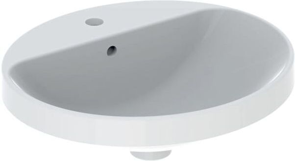 Geberit VariForm Einbauwaschtisch 500713012 weiß, 50x45cm, mit Hahnlochbank, Überlauf, oval