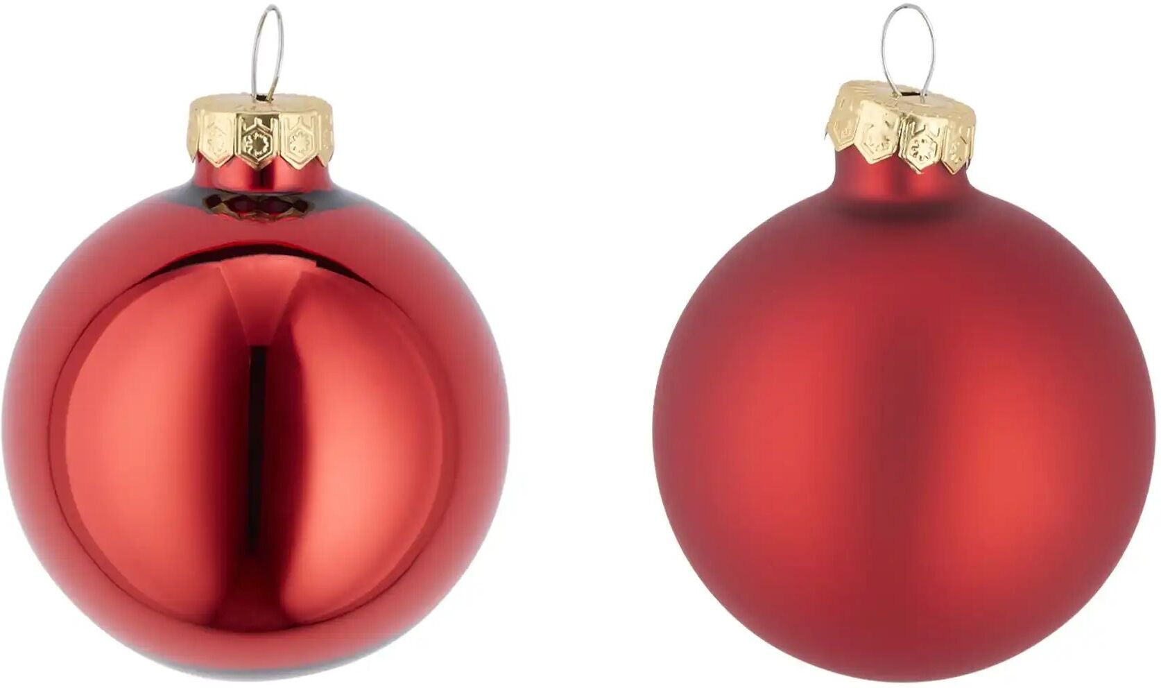 Höffner Weihnachtskugeln  10er Set   ¦ rot ¦ Glas,Aluminium Ø: 6