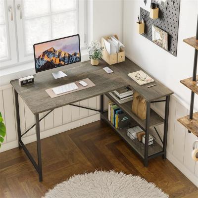 No Small L Shaped Desk with Storage Shelves