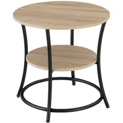 tectake Beistelltisch Saint Louis 55x56cm  Industrial Holz Hell, Eiche Sonoma
