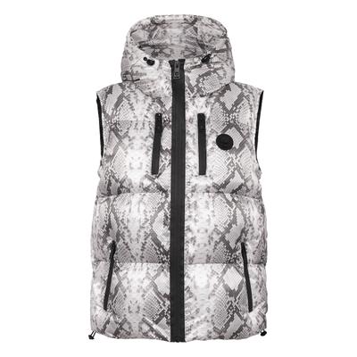 Kurzweste PLEIN SPORT "Python", Damen, Gr. XS, grau (10, grau), Obermaterial: 100% Polyester. Futter: 100% Polyester. Füllung: 100% Polyester, Westen