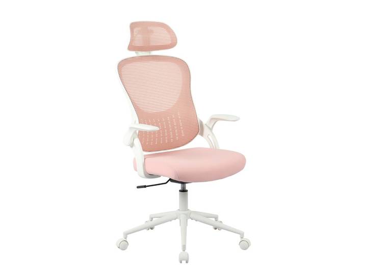 Drehstuhl Polly Pink/Weiß